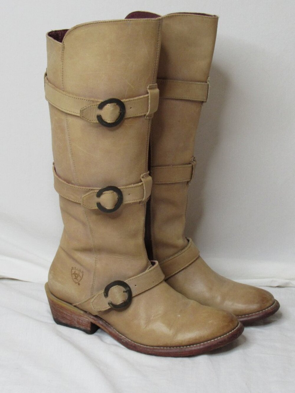 Ariat Tan Leather Three Buckle ALTA Riding Boot Women's 9